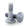 Galvanized Steel Carriage Bolt, Oval Head, 5/16"-18, 1-1/4" Length (Pack of 5)
