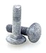 Galvanized Steel Carriage Bolt, Oval Head, 5/16"-18, 1-1/4" Length (Pack of 5)