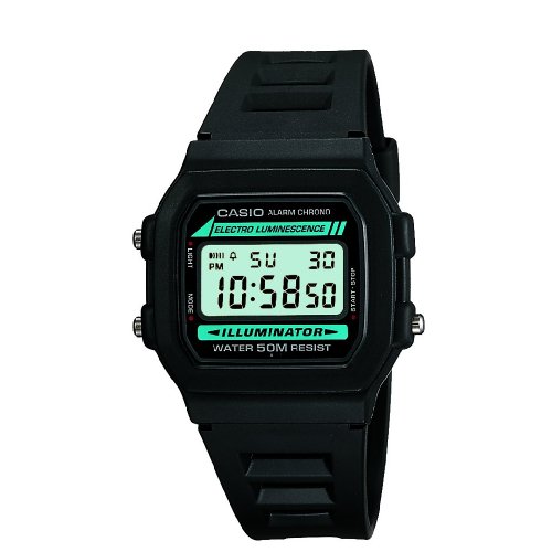 Casio W-86-1VQES Men's Digital Resin Strap Watch