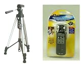 57 Inch TR-60N Tripod With Carrying Case + LANC Remote Control / for Sony HDR-HC1 HDR-FX1 FX5 VX2000 VX2100 VX2200 PD150 PD170 HDR-UX1 HC5 UX7 SR7 GVD-1000 GHV-D700 HDR-FX1000 HDR-FX7 HC7 DRC-PC1000 Replaces RM-1BP RM1BP