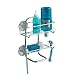 InterDesign Classico Suction Bathroom Caddy - Shower Storage Shelves for Shampoo, Conditioner and Soap - Silver