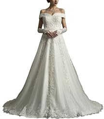 A-line Lace-Up Off the Shoulder Sweetheart Natural   Waistline Tunic  with a Brush/Sweep Train 