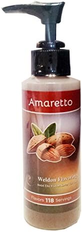 Amaretto Coffee Syrup, Sugar Free, No Calories (1 bottle), makes 118 cups of flavored Coffee