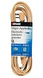Coleman Cable 0568 Woods 9-Feet 12-Gauge 20-Amp Extra Heavy Duty  Major Appliance Cord, Beige