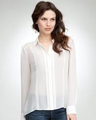 Embroidered Lace Button Down Top