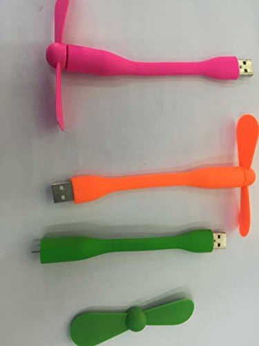 Mini Portable USB Fan Cooling Bendable Fan for Powerbank Pc Laptop Notebook Computer(Orange)