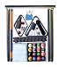 Billiard Pool Table Accessory Kit W/ Modern Style Ball Set Mahogany Finish Billiard Pool Table Accessory Kit W/ Modern Style Ball Set Mahogany Finish