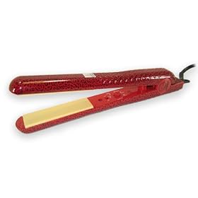 New Le Angelique 1" Turbo Red Leopard Dual Voltage Tourmaline Ceramic Ionic Flat Iron / Hair Straightener