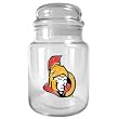 Ottawa Senators NHL 31oz Glass Candy Jar by Great American Products