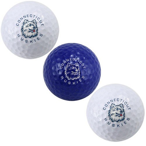 Connecticut Huskies Three Pack Of Golf Balls