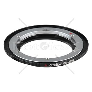Fotodiox Pro Adapter -- Olympus OM Lens - Canon EOS Camera Adapter. for Canon 1d, 1ds, Mark II, III, 5D, 5D Mark II, 10D, 20D, 30D, 40D, 50D, Digital Rebel xt, xti, xs, xsi, x1i, 300D, 350D, 400D, 450D, 500D, 1000D