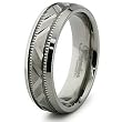 6.5mm Diamond Cut Titanium Ring (Sizes 7-12)