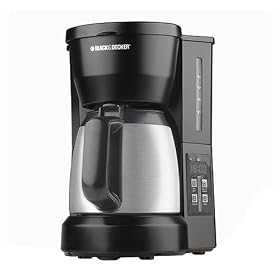 Black & Decker DCM675BMT 5-Cup Programmable Coffee Maker with Carafe, Black/Stainless