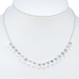 EXP Handmade Glass, Quartz & Silver Necklace