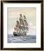 Captain James Cook's Ship Framed Art Poster Print by Gregory Robinson, 25x29