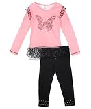 Kidzone "Flutter Lace" 2-Piece Outfit (Sizes 4 - 6X)