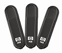 HP 4 GB USB 2.0 Flash Drive 3-Pack P-FD4GBX3-HPV100W-FS (Black)