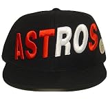 MLB HOUSTON ASTROS FLAT BILL HAT CAP BLACK 7 3/8