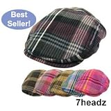 Plaid Trendy Ivy Flat and Golf Cap for Men and Women.
