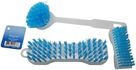 Cleaning Solutions Scrub Brush Cleaning Set, Blue, 1-Pack (3 Pieces)