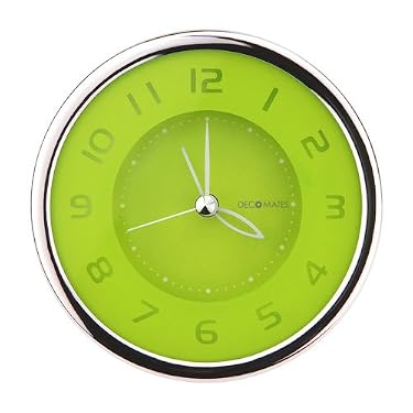 DecoMates Non-Ticking Silent Small Wall & Desk Alarm Clock - Fruity (Kiwi)