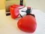 Boxing Bag Gloves in Vinyl 4oz RED