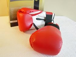 Boxing Bag Gloves in Vinyl 4oz RED