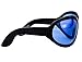Blue Lens Gothic Vampire Sunglasses Oversized Sexy Glasses