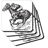 Jocky and Horse Racing - Set Of 4 Ceramic Tile Coasters