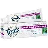 Tom's of Maine Antiplaque and Whitening Fluoride-Free Natural Toothpaste, Peppermint, 5.5 Oz