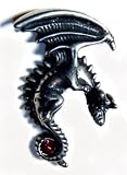 Lonely Dragon Pin with Red Swarovski Crystal