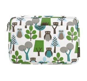 DwellStudio Owls Sky Travel Case, Sky Blue, Large