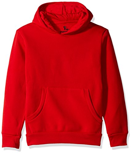American Hawk Big Boys' Fleece Pullover Hoodie, Red, 10/12