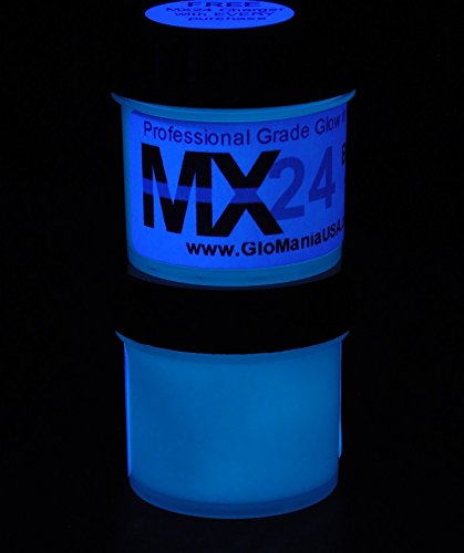 BLUE MX24 Extreme Glow in the Dark Paint Daytime Invisible Range 2oz