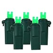 15 Battery Operated 8 Function Green LED Wide Angle Christmas Lights Green Wire