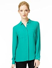 Autograph No Peep™ Welt Pocket Blouse