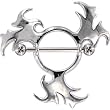 Silver FIERCE FLAMES Nipple Shield