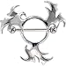 Silver Fierce Flames Nipple Shield