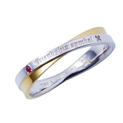 【クリックで詳細表示】[ザ・キッス]THE KISS/ONE PIECE コラボ ルフィ/ワンピース/リング/ルビー/シルバー925(イエローゴールド) OPR-01YE-RB/9号： ジュエリー通販