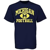Michigan Wolverines Navy Old School Football T-shirt