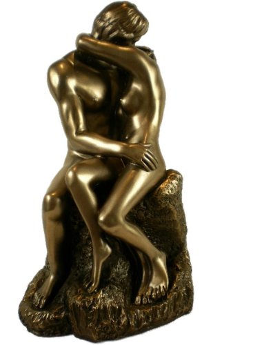Classic Bronze Statue RODIN S THE KISS after Auguste Rodin - Unique Wedding, Engagement, Anniversary Present!