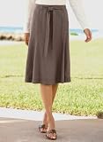 Shoreline Linen Zigzag Skirt, Peat, 14