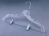Crystal Suit Hangers (12) (Clear) (16.75 W x 9 H x .5D)