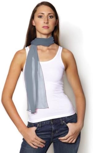 Azuri Silver Ombre Silky Chiffon Scarf