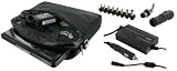 rooCase 4n1 Combo - HP Mini 311-1025NR 11.6-Inch Netbook Netbook Carrying Bag with AC and DC Adapter Charger Home / Car / Airplane - Travel Pro Series Black
