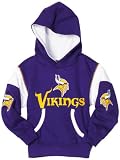 NFL Boys' Minnesota Vikings Qb Jersey Hoodie - R16Ntt13 (Purple, 7)