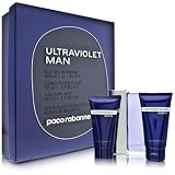 Ultraviolet Man by Paco Rabanne for Men 3 Piece Set Includes: 3.4 oz Eau de Toilette Spray + 2.5 oz Shower Gel + 2.5 oz After Shave Balm