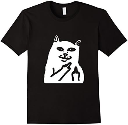 Men's Featured: Fuck you cat meme T shirt 2016 XL Black
