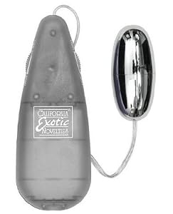 Vibrating Silver Bullet with Teardrop Controller - Smoke