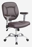 Techni Mobili Deluxe Task Chair, Brown, 27